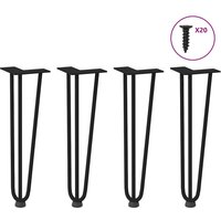 Berkfield Home Hairpin Table Legs 4 pcs Black 42 cm Solid Steel