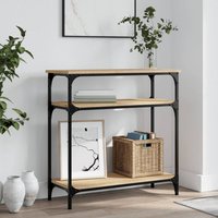 Berkfield Home Console Table Sonoma Oak 75x29x75 cm Engineered Wood in Brown | Size: 75 x 29 x 75 cm