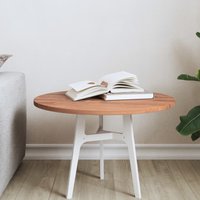 Berkfield Home Table Top Ø50x1.5 cm Round Solid Wood Beech in Brown | Size: 50x1.5 cm
