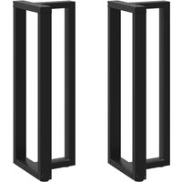 Berkfield Home Bar Table Legs T-Shaped 2 pcs Black 50x35x(110-111) cm Steel