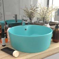 Berkfield Home Luxury Wash Basin with Overflow Matt Light Green 36x13 cm Ceramic