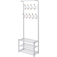 Berkfield Home Clothes Rack with Shoe Storage 68x32x182.5 cm White