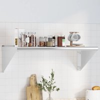 Berkfield Home Wall Shelf 100x45x31 cm Silver Stainless Steel | Size: 100 x 45 x 31 cm