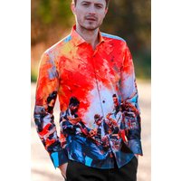 Soundwave Placement Print Shirt