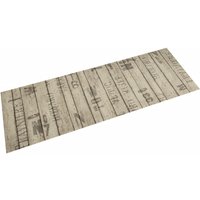 Berkfield Home Kitchen Rug Washable Fence 45x150 cm Velvet in Taupe