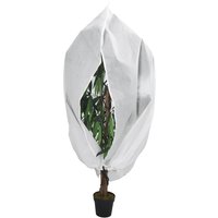 Berkfield Home Plant Fleece Cover with Zip 70 g/m² 2.36x2 m in White