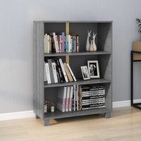 Berkfield Home Book Cabinet HAMAR Dark Grey 85x35x112 cm Solid Wood Pine | Size: 85 x 35 x 112 cm