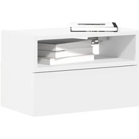 Berkfield Home Wall-mounted Bedside Cabinet White 45x26x28.5 cm