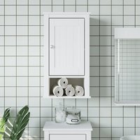Berkfield Home Bathroom Wall Cabinet BERG White 40x27x71.5 cm Solid Wood Pine