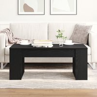 Berkfield Home Coffee Table Black Oak 102x55x42 cm Engineered Wood | Size: 102 x 55 x 42 cm