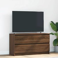 TV Cabinet Oak 100x35x54 cm Engineered Wood x 35 x 54 cm