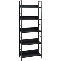 Berkfield Home 5-Layer Book Shelf Black 60x27.6x158.5 cm Engineered Wood