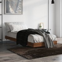 Berkfield Home Bed Frame Brown Oak 75x190 cm Small Single Engineered Wood