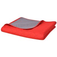 Double sided Quilted Bedspread & Grey 230x260 cm