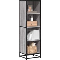 Berkfield Home Book Cabinet Grey Sonoma 40x35x139 cm Engineered Wood | Size: 40 x 35 x 139 cm