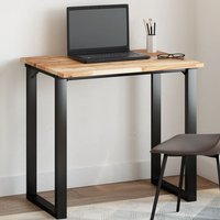 Berkfield Home Table Top Rectangular 80x60x2 cm Solid Wood Acacia in Brown | Size: 80 x 60 x 2 cm