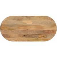 Berkfield Home Table Top 120x60x2.5 cm Oval Solid Wood Mango in Brown