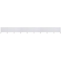 Berkfield Home 9-panel Wind Screen Fabric 1200x120 cm Sand White