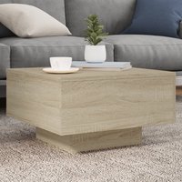 Berkfield Home Coffee Table Sonoma Oak 55x55x31 cm Engineered Wood in Brown | Size: 55 x 55 x 31 cm