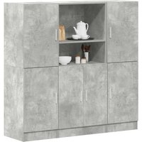 Berkfield Home 3 Piece Kitchen Cabinet Set Concrete Grey Engineered Wood