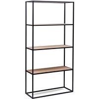 Nordlys Industrial 4-Level Bookshelf Storage Rack in Black