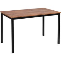 Nordlys Rectangular Industrial Modern Dining Table in Brown