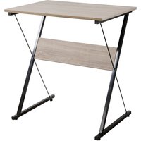 Nordlys Industrial Wood Computer Desk in Beige