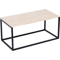 Nordlys Rectangular Modern Industrial Wooden Coffee Table in Black