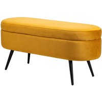 Scandinavian Design Bench Metal Legs Storage
