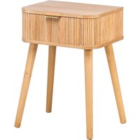 Nordlys Bedside Table 2 Drawers Natural Wood in Light Brown