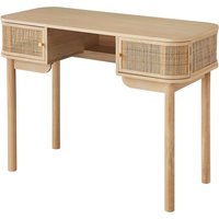 Nordlys Wooden Desk with 2 Doors in Brown