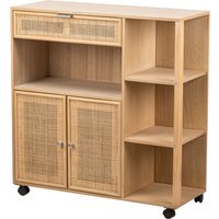 Nordlys Solid Wood Dessert Cart in Brown