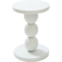 Nordlys Table Appoint End of Sofa Wooden Round Table in White