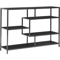 Nordlys Industrial 5-Level Bookshelf Storage Rack in Black