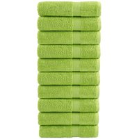 Berkfield Home Premium Hand Towels SOLUND 10 pcs Apple Green 50x100 cm 600 gsm