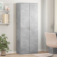 Berkfield Home Highboard Concrete Grey 70x35x180 cm Engineered Wood | Size: 70 x 35 x 180 cm