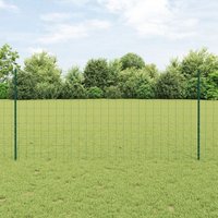 Berkfield Home Garden Fence Set Set of 2 Green PVC coated metal 25 x 1.2 m fence