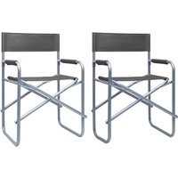 Berkfield Home Director's Chairs 2 pcs Steel Grey