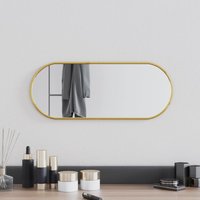 Berkfield Home Wall Mirror Gold 50x20 cm Oval