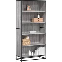Berkfield Home Bookcase Grey Sonoma 80.5x35x170.5 cm Engineered Wood