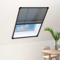 Berkfield Home Plisse Insect Screen for Windows Aluminium Anthracite 60x80cm in Black | Size: 60x80 cm