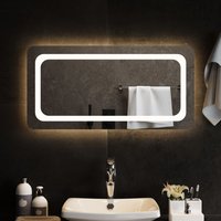 Berkfield Home LED Bathroom Mirror 80x40 cm in Clear