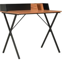 Berkfield Home Desk Black & Brown 80x50x84 cm | Size: 80 x 50 x 84 cm