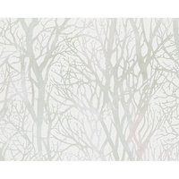 A.S. Forest Pattern Wood Tree Metallic Pearl Motif Embossed Wallpaper