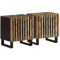 Berkfield Home Bedside Cabinets 2 pcs 40x34x46 cm Solid Wood Reclaimed in Brown | Size: 40 x 34 x 46 cm