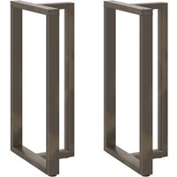 Berkfield Home Bar Table Legs T-Shaped 2 pcs Natural Steel 60x35x(110-111) cm Steel in Black