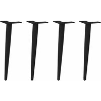 Berkfield Home Coffee Table Legs Conical Shape 4 pcs Black 42-43 cm Steel