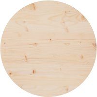 Berkfield Home Table Top Ø60x2.5 cm Solid Wood Pine in Brown | Size: 60x2.5 cm