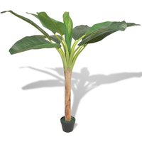 Berkfield Home Artificial Banana Tree Plant with Pot 150 cm Green