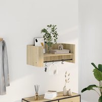 Berkfield Home Wall Shelf Sonoma Oak 70.5x35x30.5 cm Engineered Wood in Brown